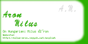 aron milus business card